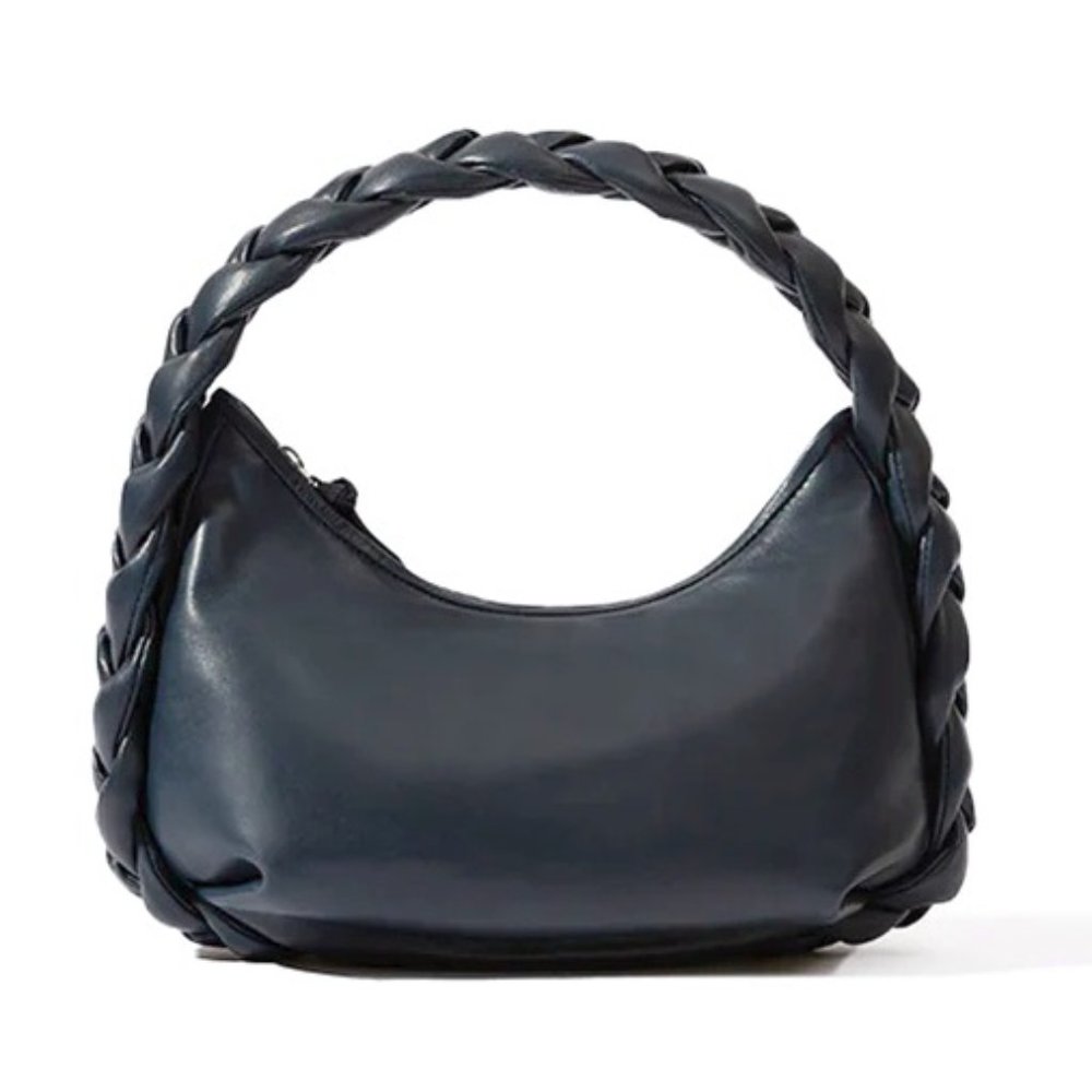 NWT Hereu - Espiga Lambskin Braided Handle Bag - Navy